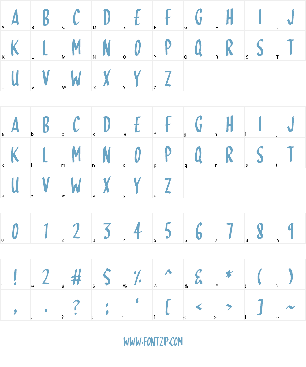 Skinny Dipping Font Character